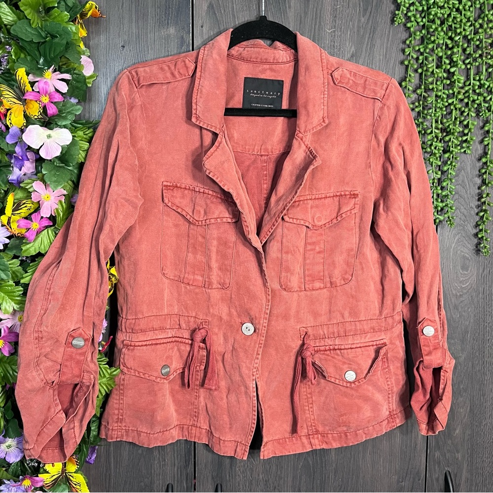 -Sanctuary Utility Button Down Lightweight Jacket… - image 3
